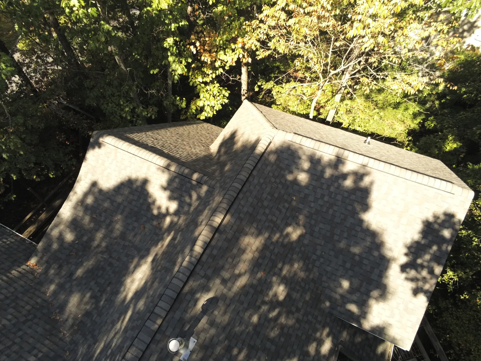 Completed GAF shingle roof by Patriots Roofing