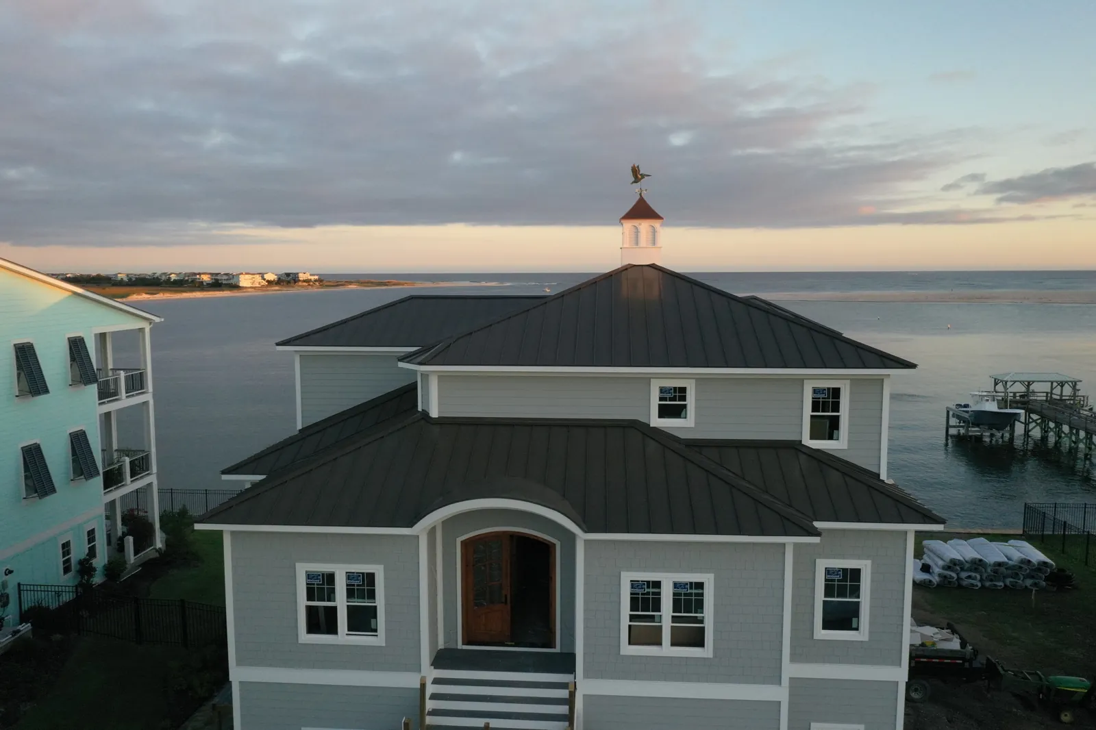 Finished wind-rated roof on a Southwest Louisiana home after storm restoration