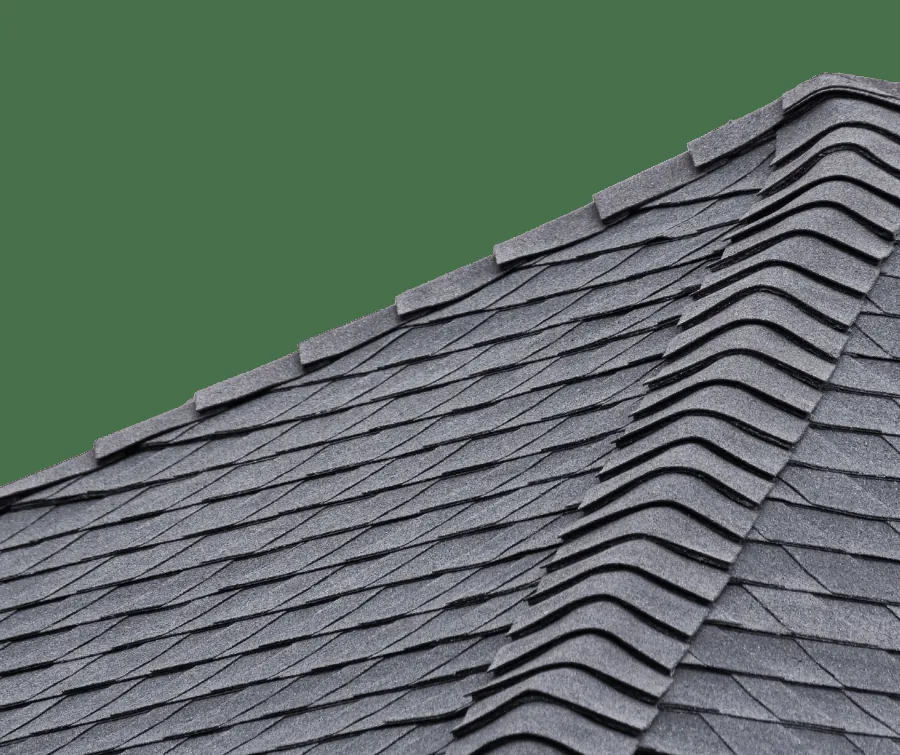 Architectural asphalt shingle roof installed by Patriots' Roofing