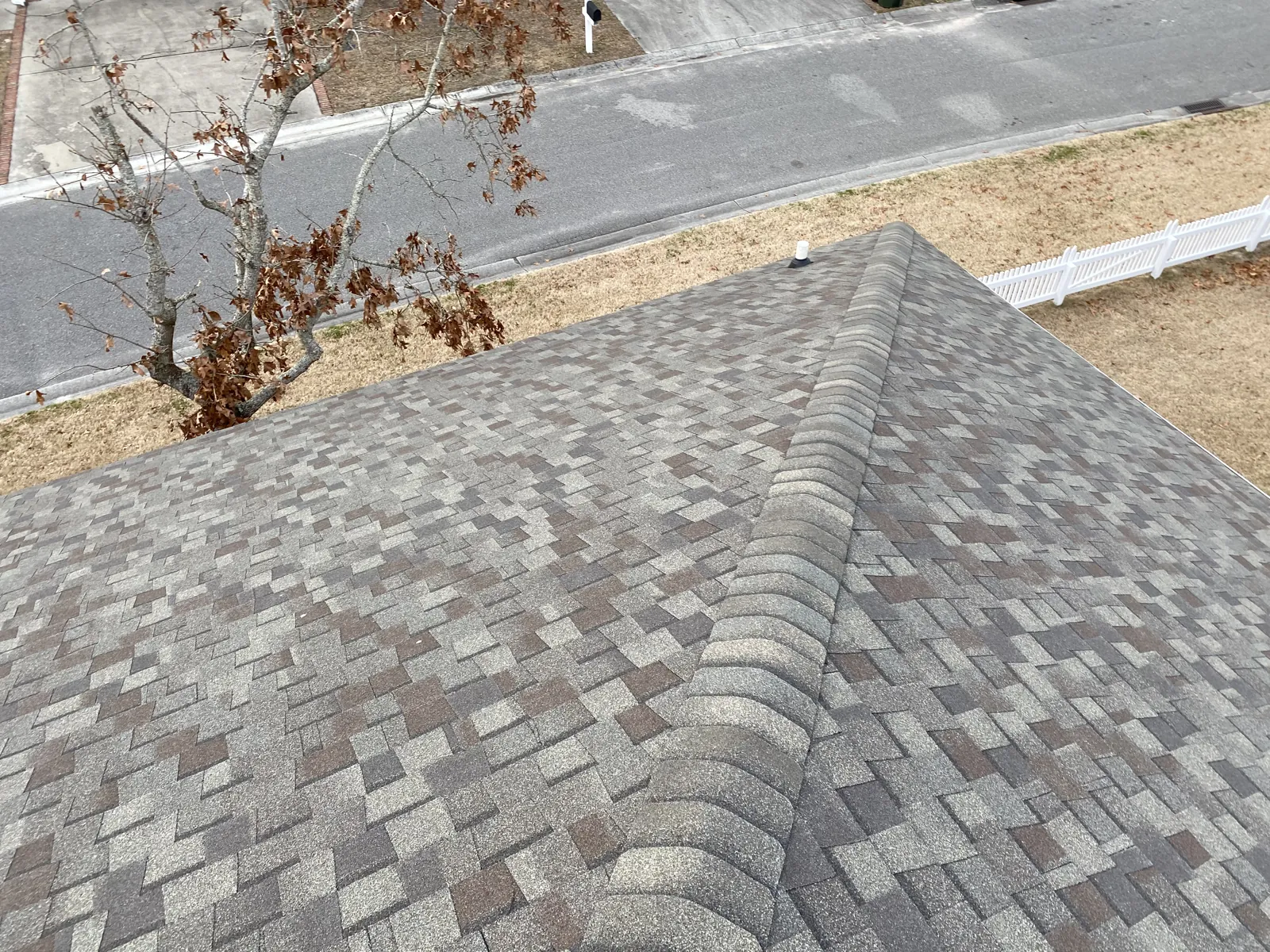 Finished shingle roof completed by a local Patriots' Roofing crew